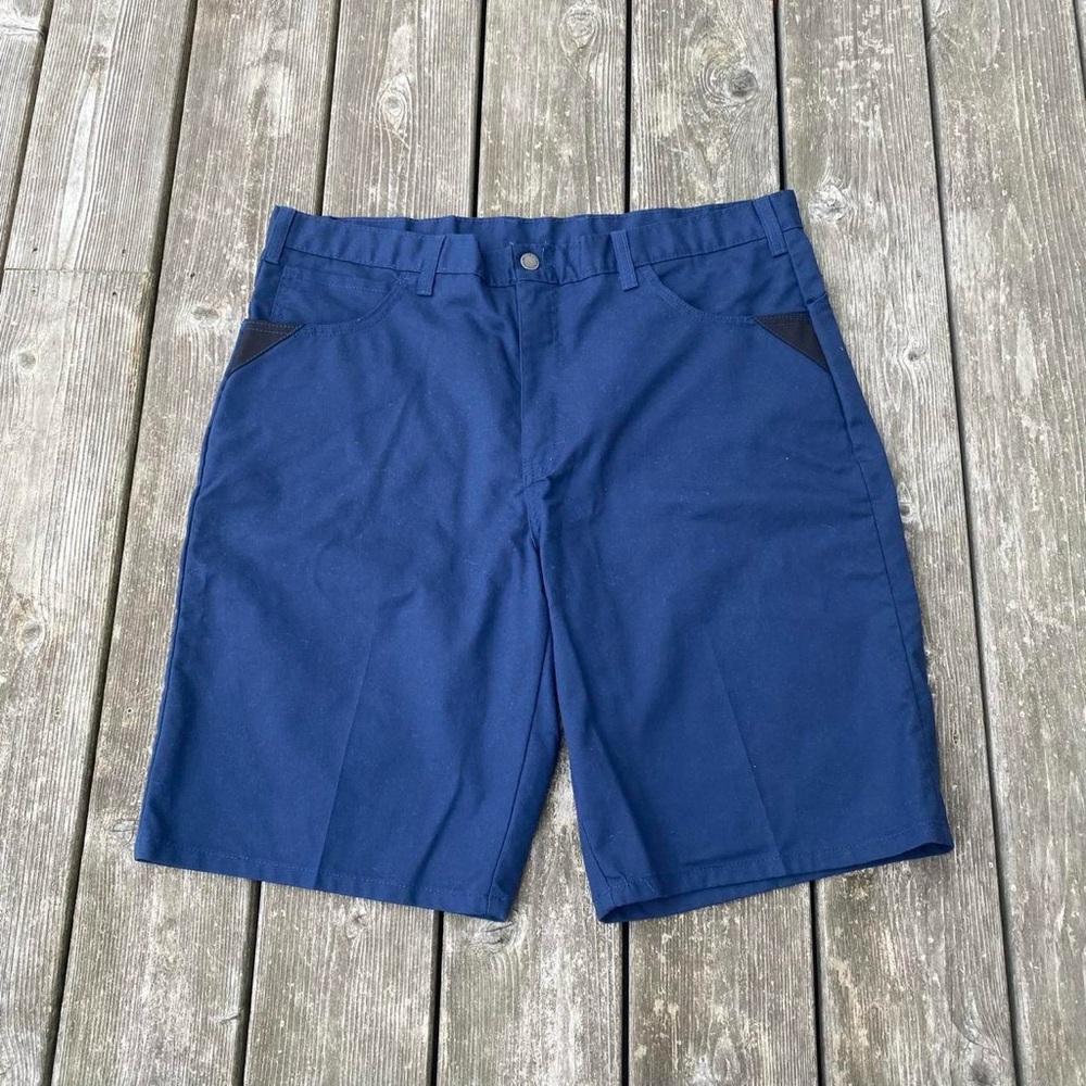 Dickies Men's Flat Front Work Shorts in Navy Blue Sz 38 Workwear Utility Grunge